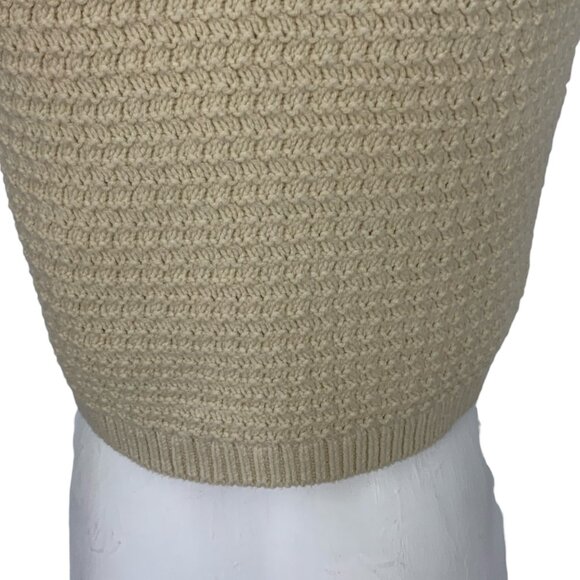 Madewell Textured Turtleneck Sweater Vest XS Ecru Cream Relaxed Fall Heritage - Picture 10 of 12